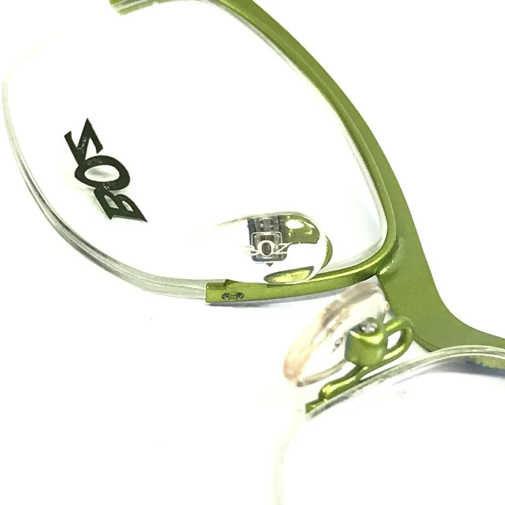 BOZ Eyeglasses Frames STAR 2642 Blue Anise Green Half Rim Cat Eye 52.5-17-131